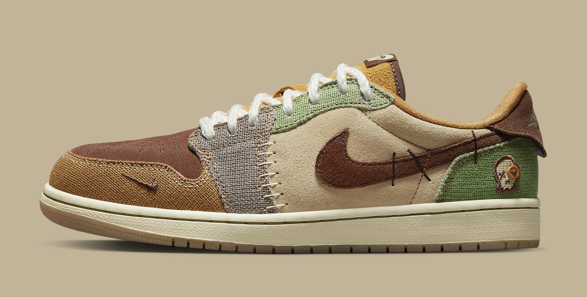 air jordan low flax and oil green