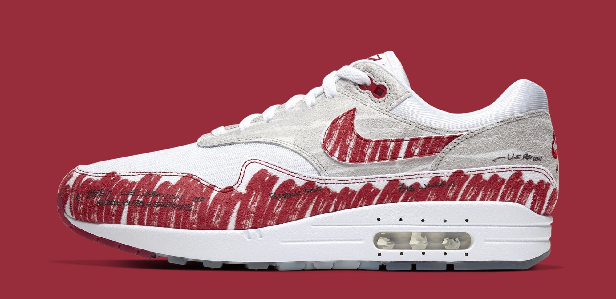 nike air max 1 sketch to shelf red