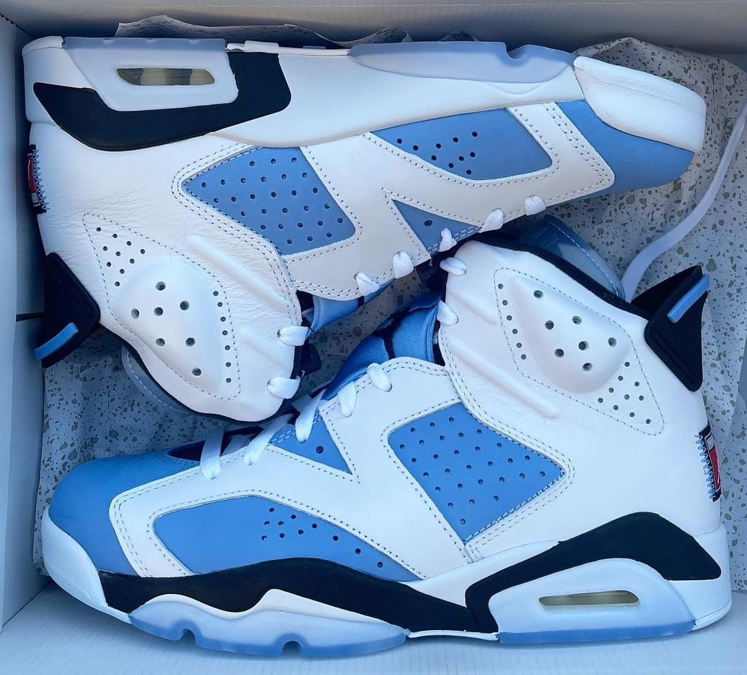 Air Jordan 6 'UNC Tar Heels' CT8529-410 (Pair)