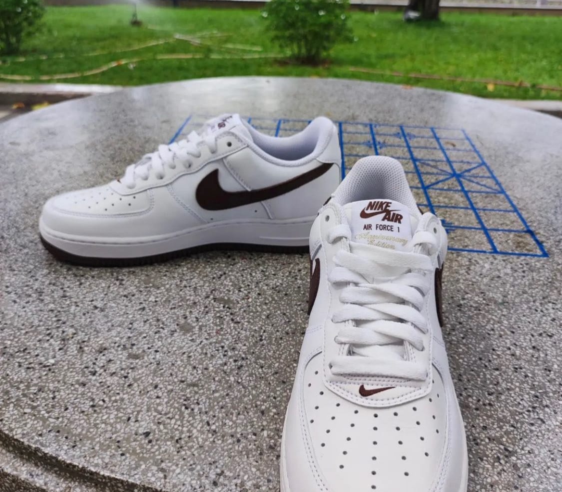 Nike Air Force 1 Low 'Anniversary Edition' White/Brown (Front/Medial)
