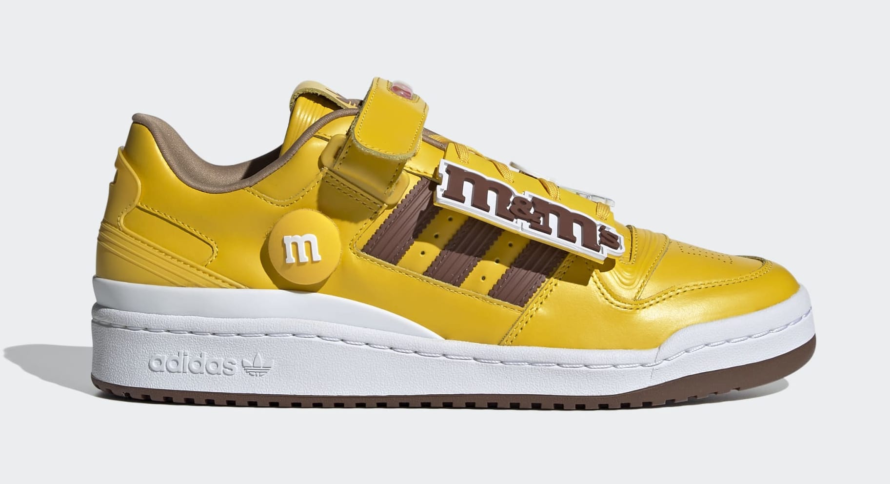 M & M's x Adidas Forum Low Amarillas / Marrones GY1179 Lateral