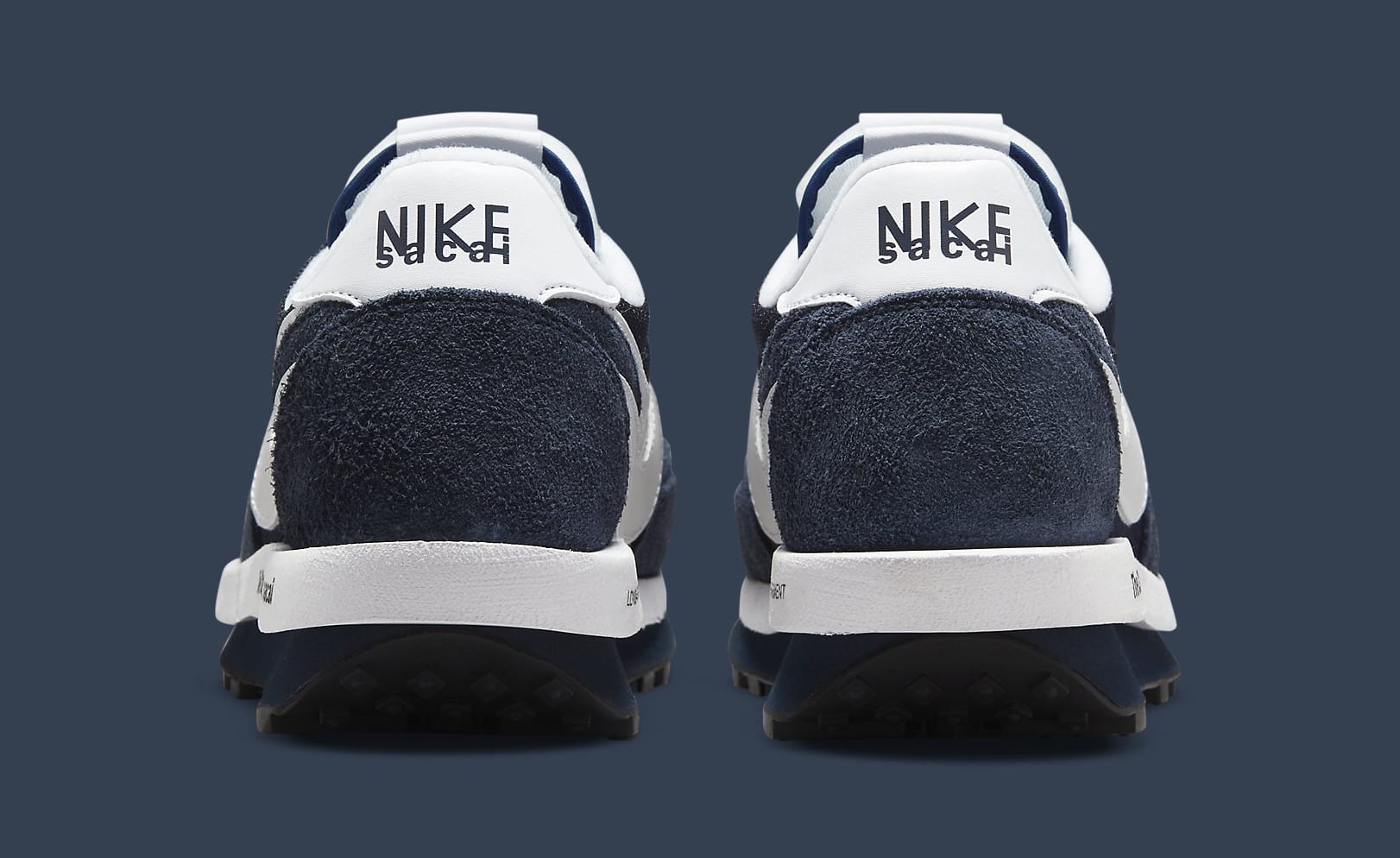 fragment x sacai x nike ldwaffle blackened blue mens