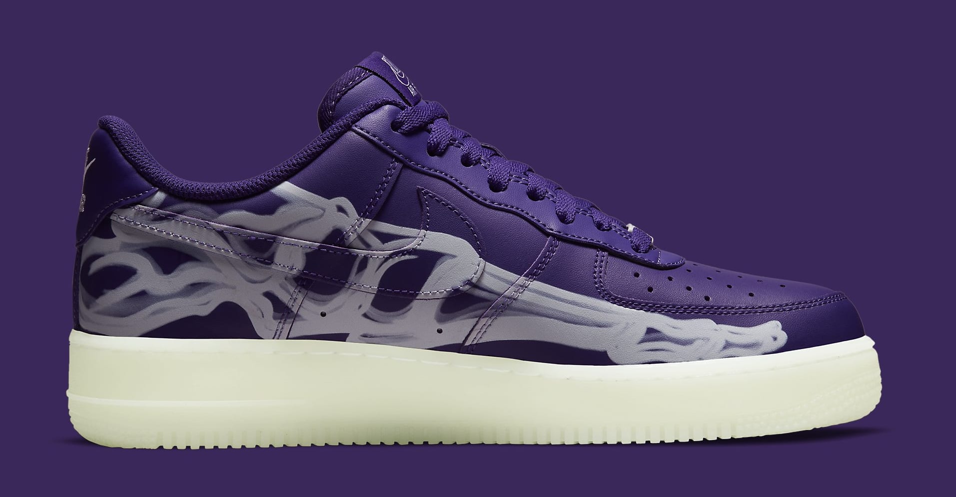 Nike Air Force 1 Low 'Purple Skeleton' CU8067-500 Release Date | Sole ...