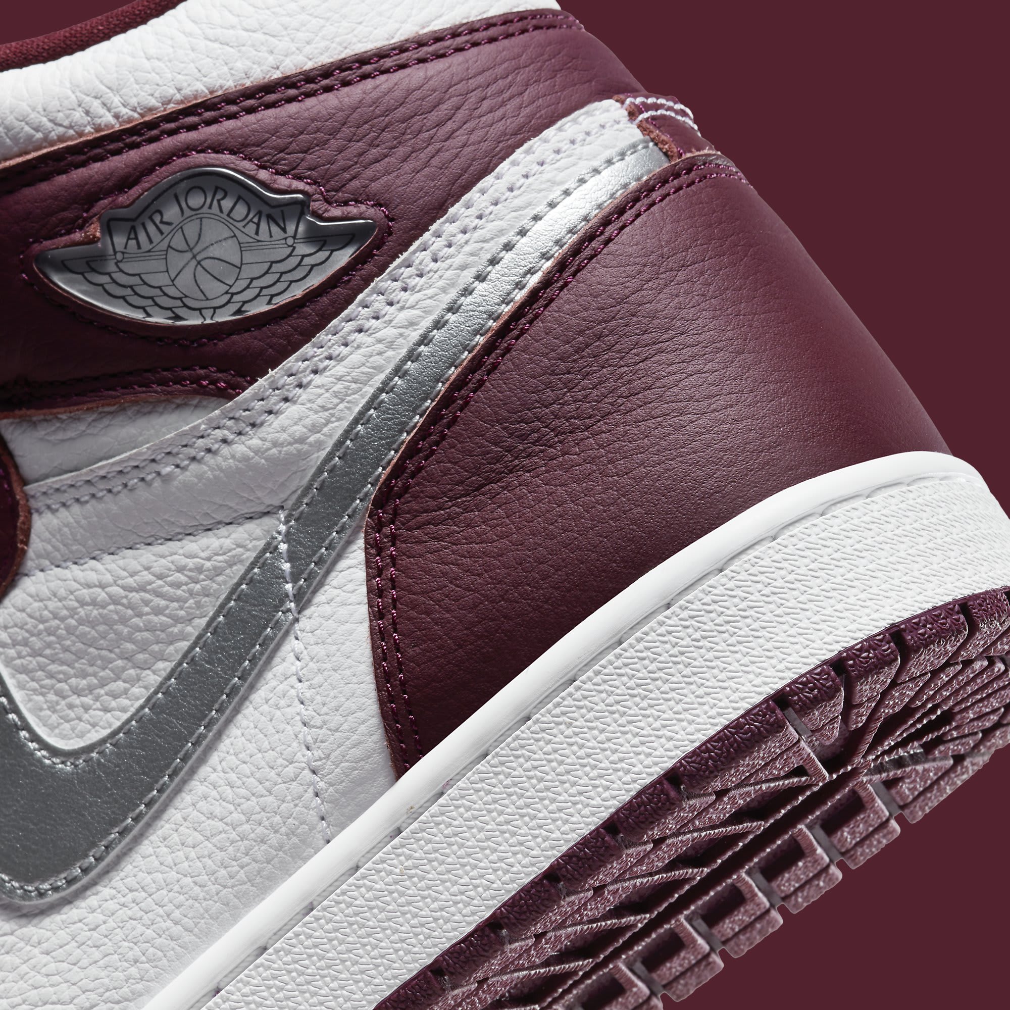 black and burgundy jordan 1