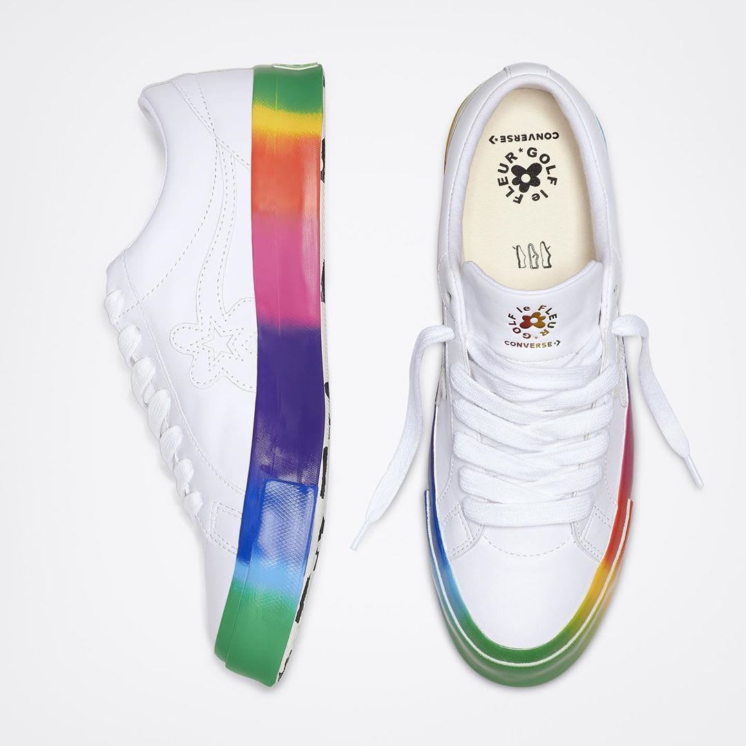 Tyler, the Creator Golf le Fleur Converse One Star Pride Release Date Top