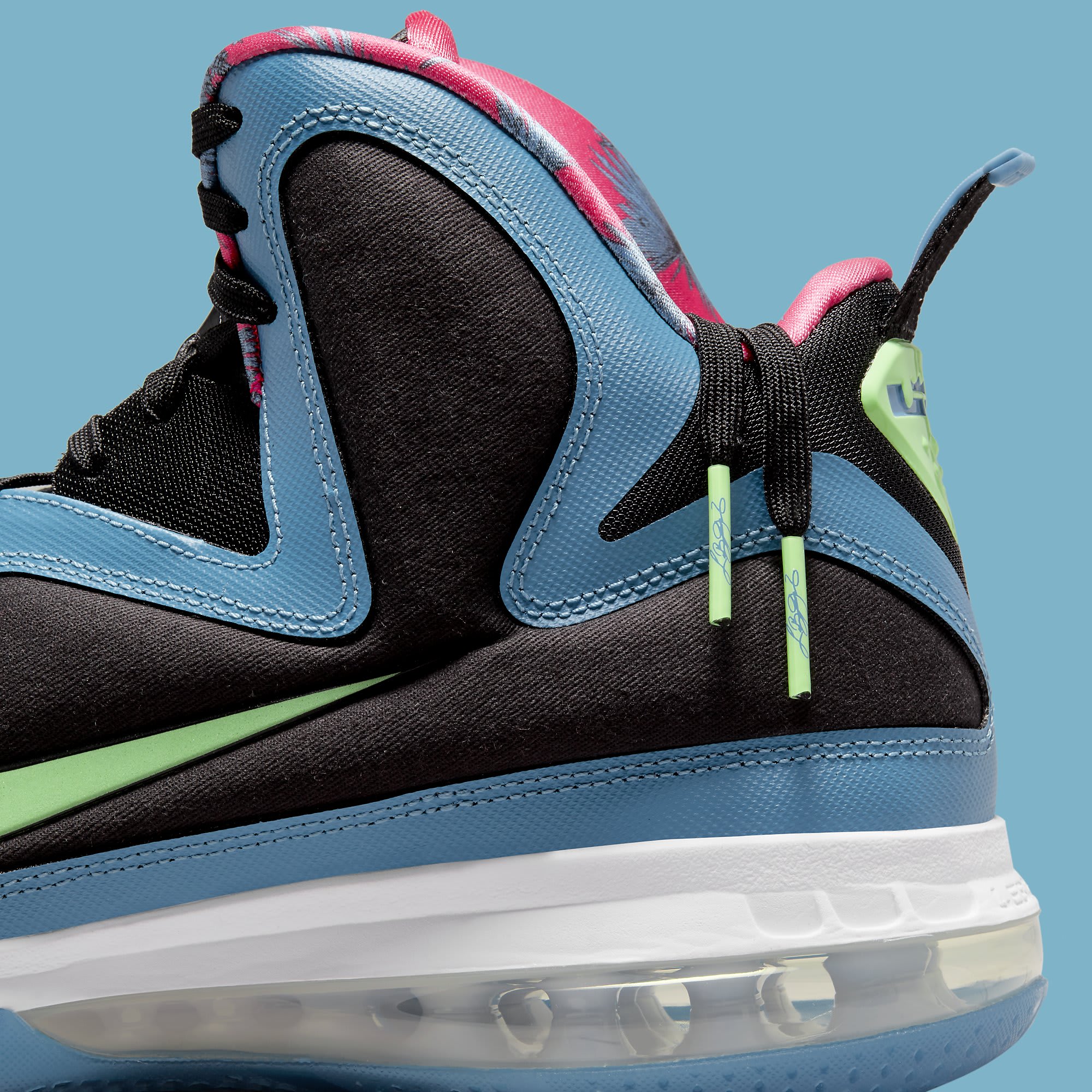 Nike LeBron 9 IX South Coast Release Date DO5838-001 Laces