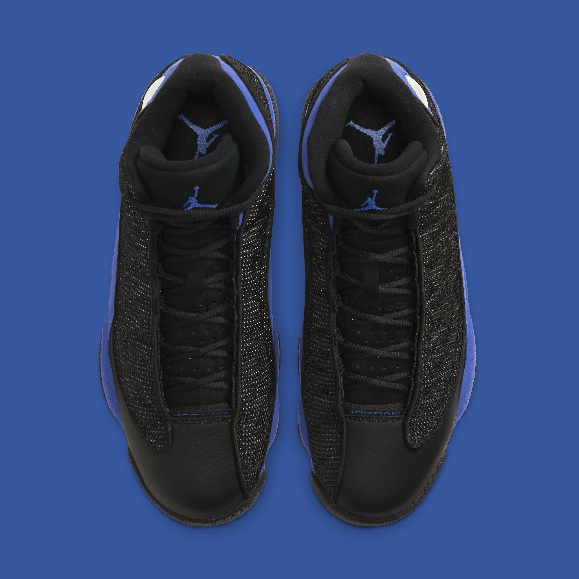 black and hyper blue jordan 13