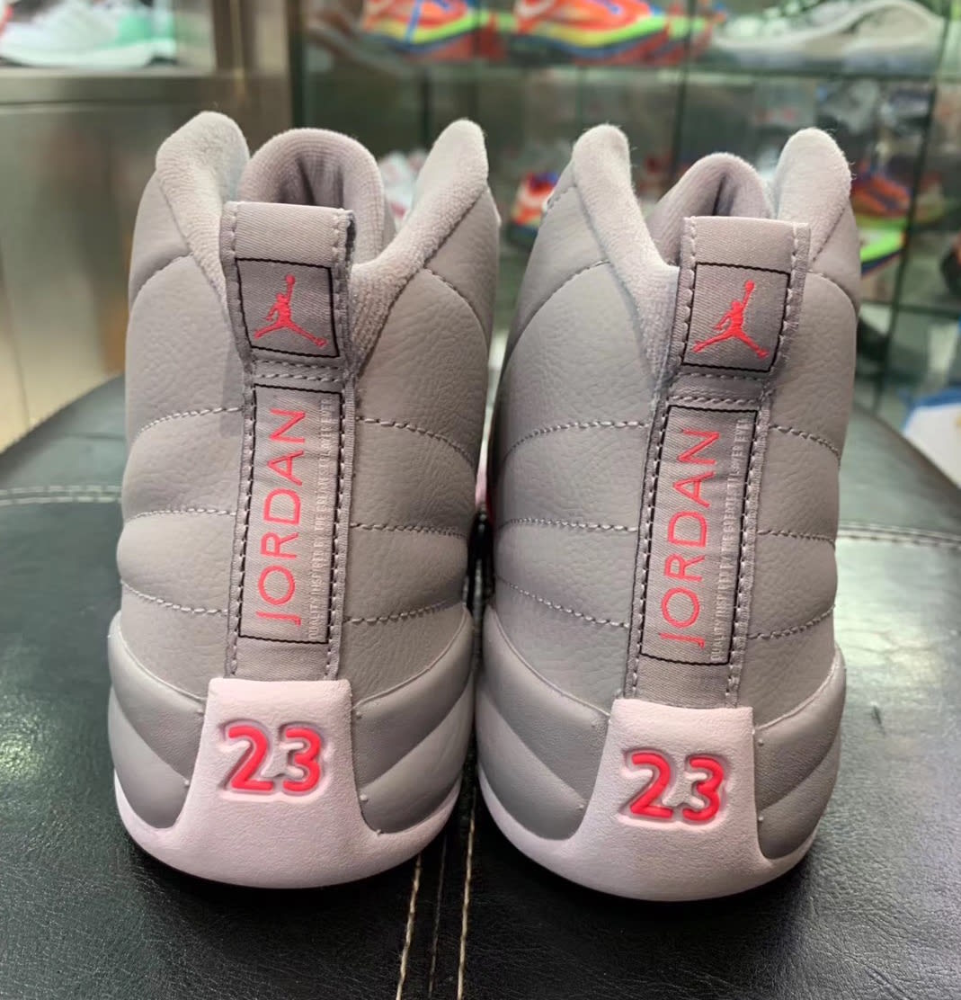 pink and grey jordan 12