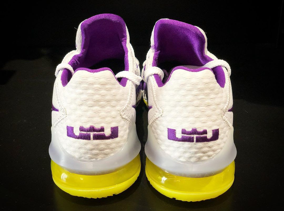 LeBron 17 Low 'Lakers' - Nike - CD5007 102 - white/voltage purple/dynamic  yellow