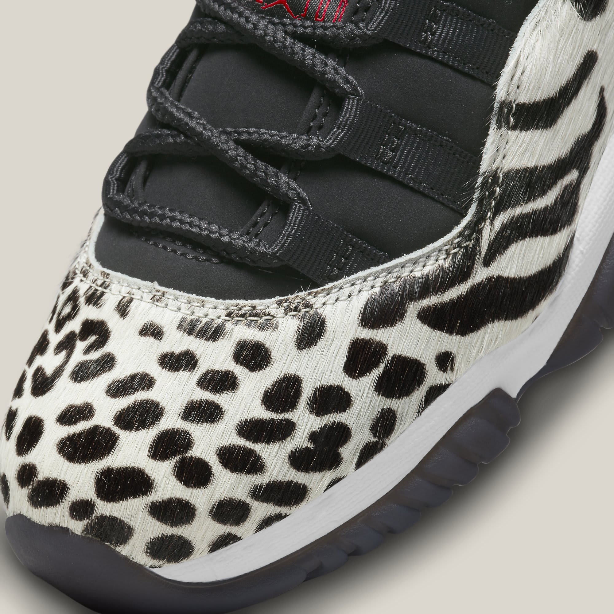 Air Jordan 11 XI Animal Instinct Women's AR0715-010 Release Date Toe Detail