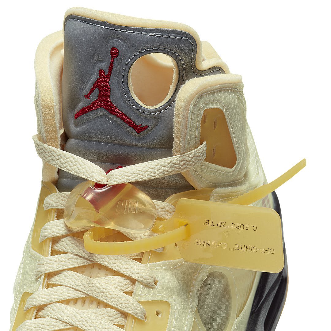 Off-White x Air Jordan 5 Retro 'Sail' DH8565-100 Release Date