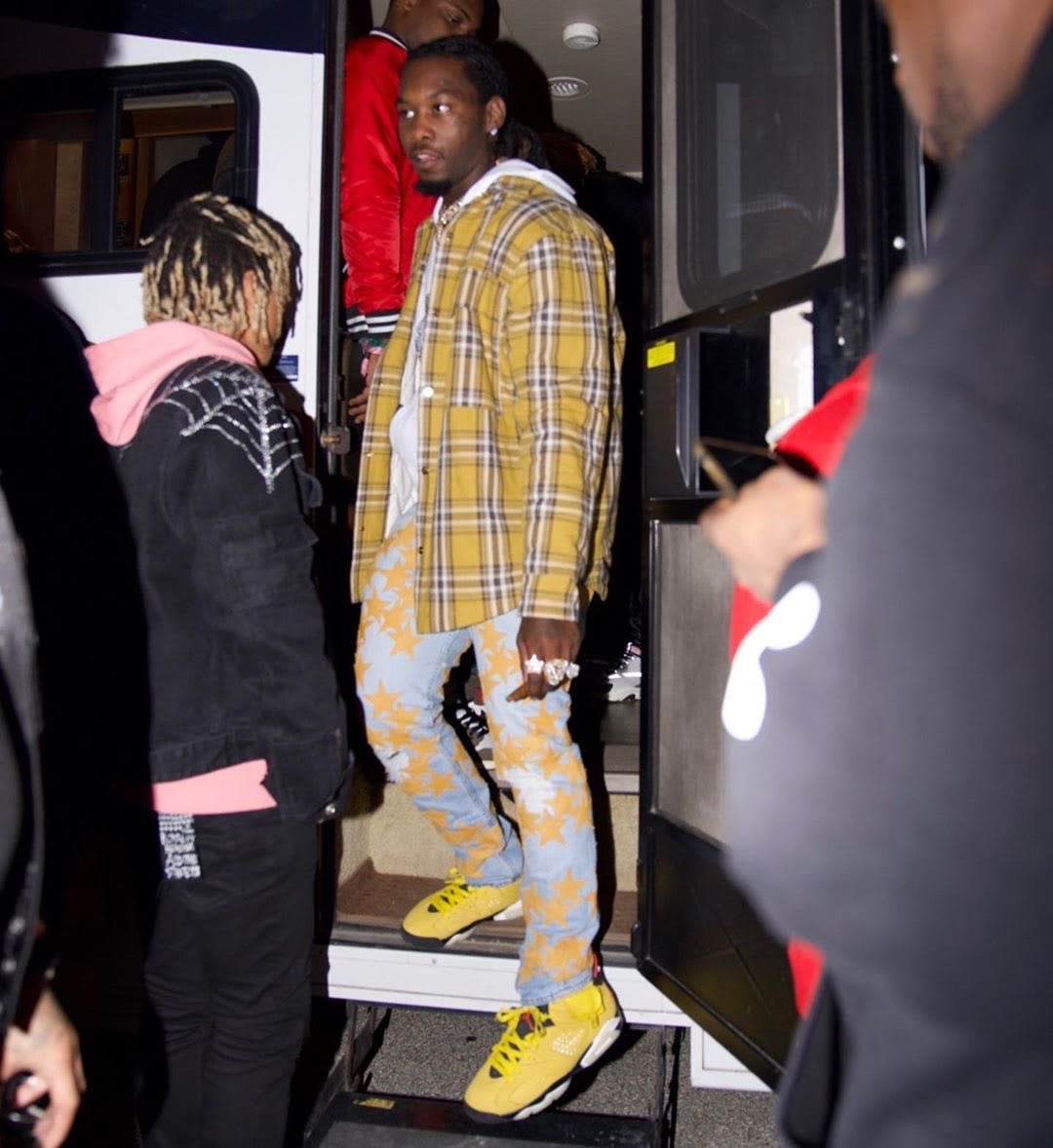 travis scott wearing jordan 5