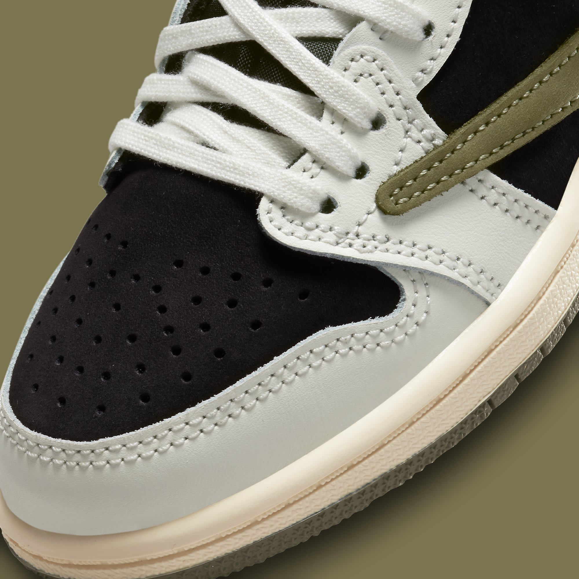 Travis Scott x Air Jordan 1 Low 'Medium Olive' SNKRS Release Info