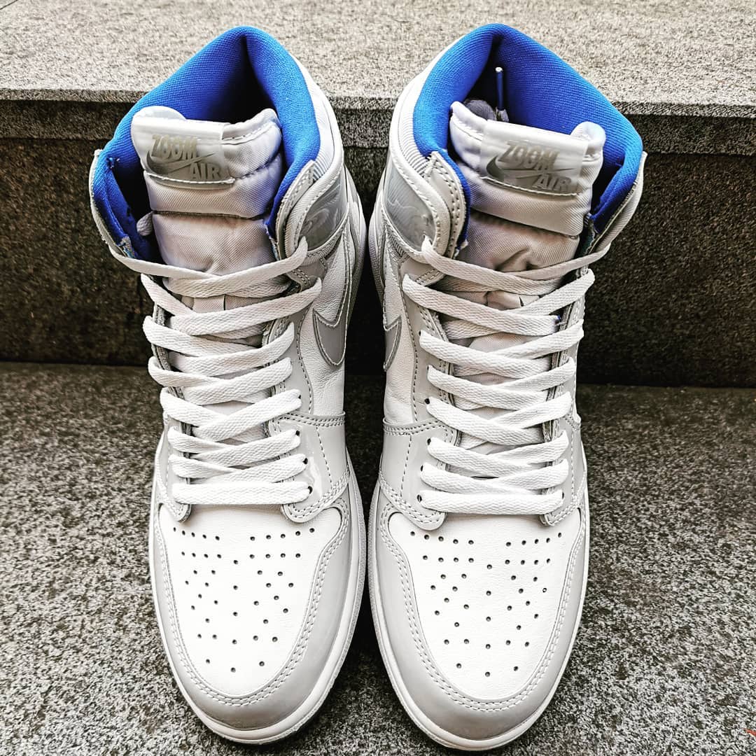 Air Jordan 1 High Zoom R2T 'White/Racer Blue' CK6637-104 (Front)