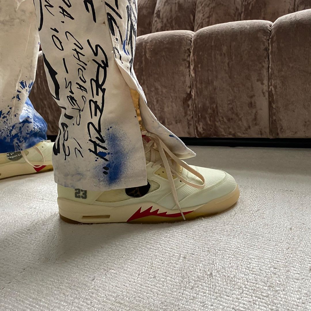 air jordan 5 off white sail