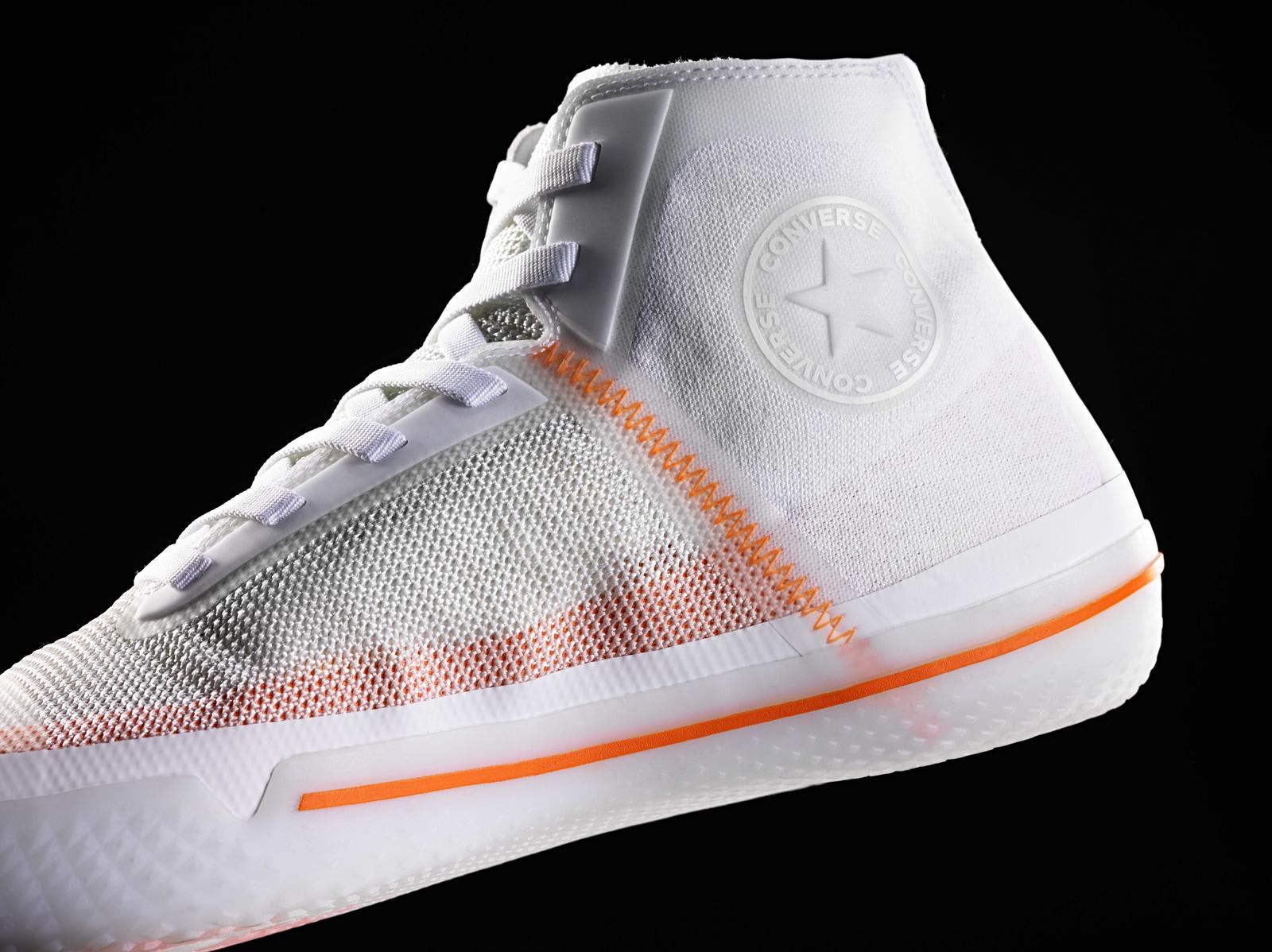 converse all star pro bb white black orange