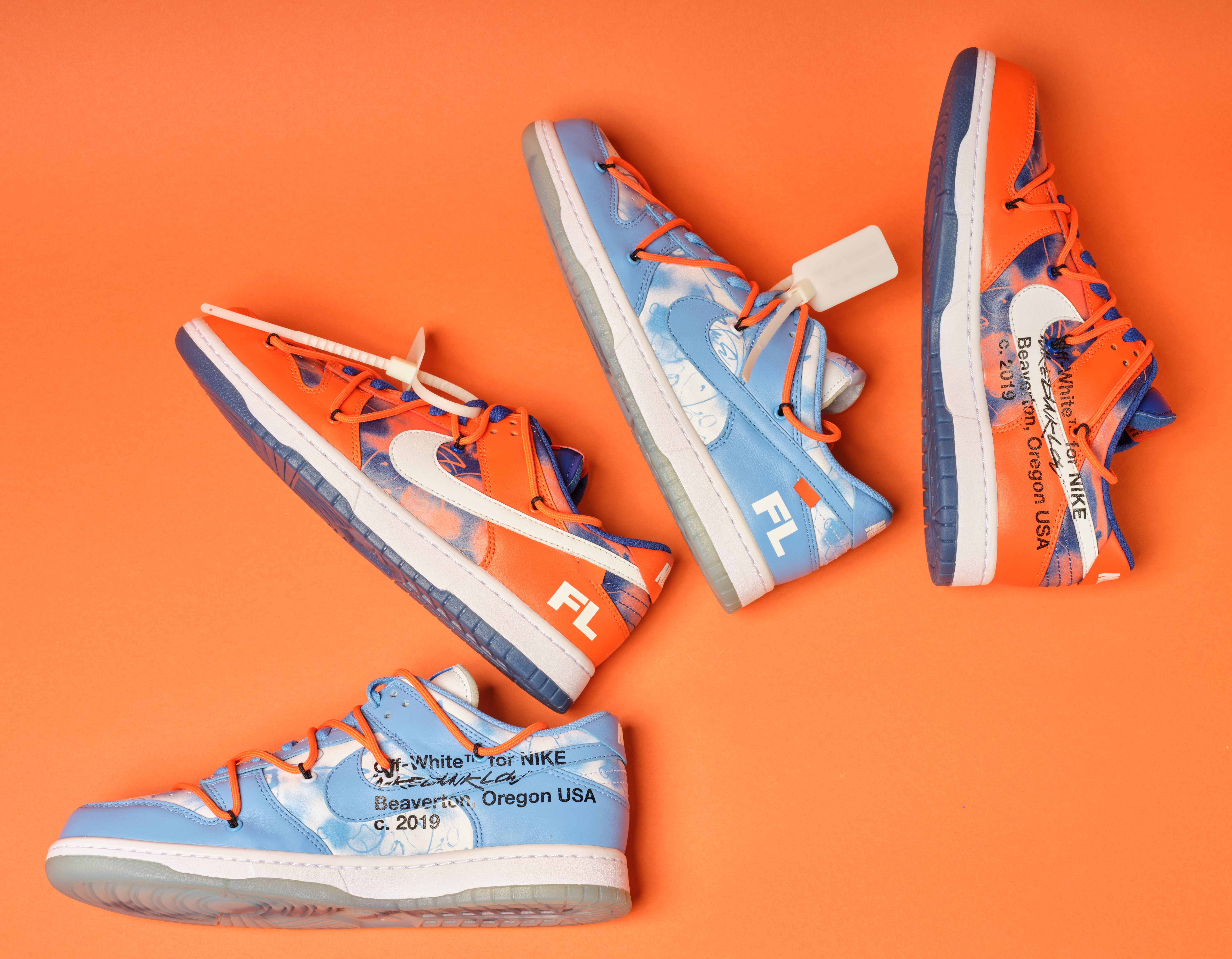 Futura x Off-White x Nike Dunk Low 'FL x OW' Sotheby's Auction 