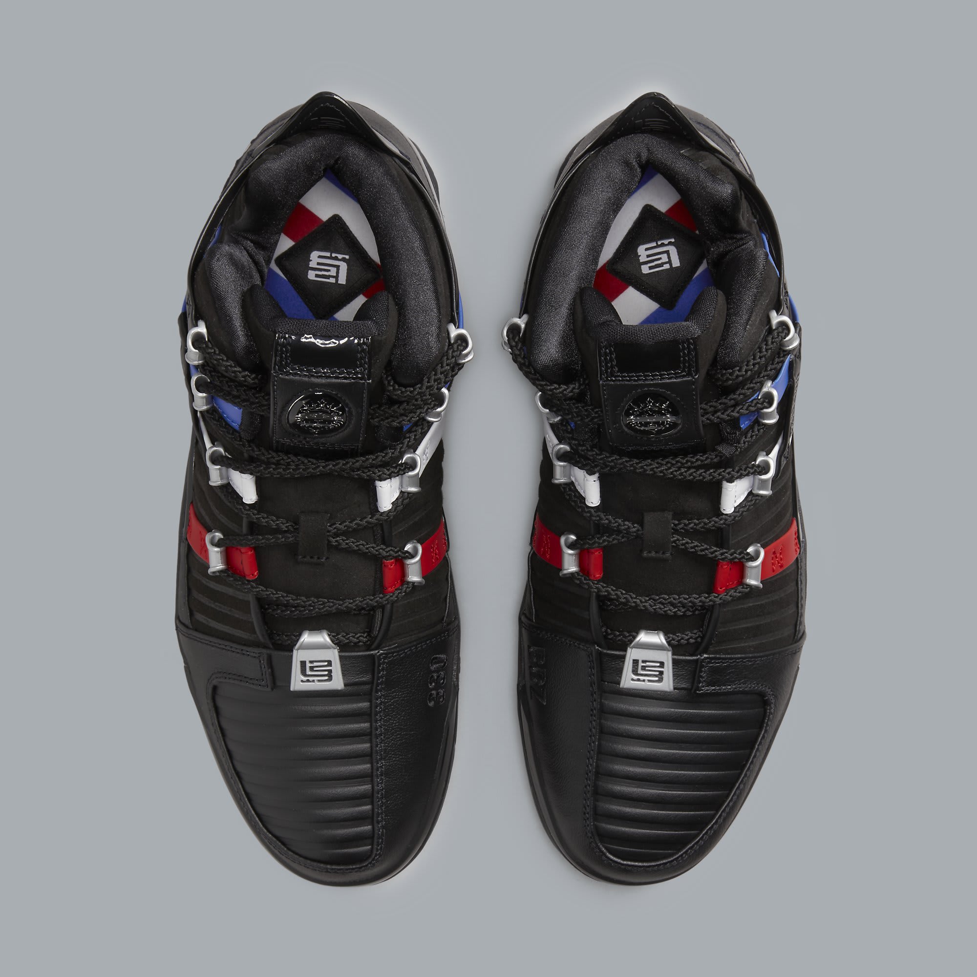 Nike LeBron 3 QS Black Red White Blue Release Date DO9354-001 Top