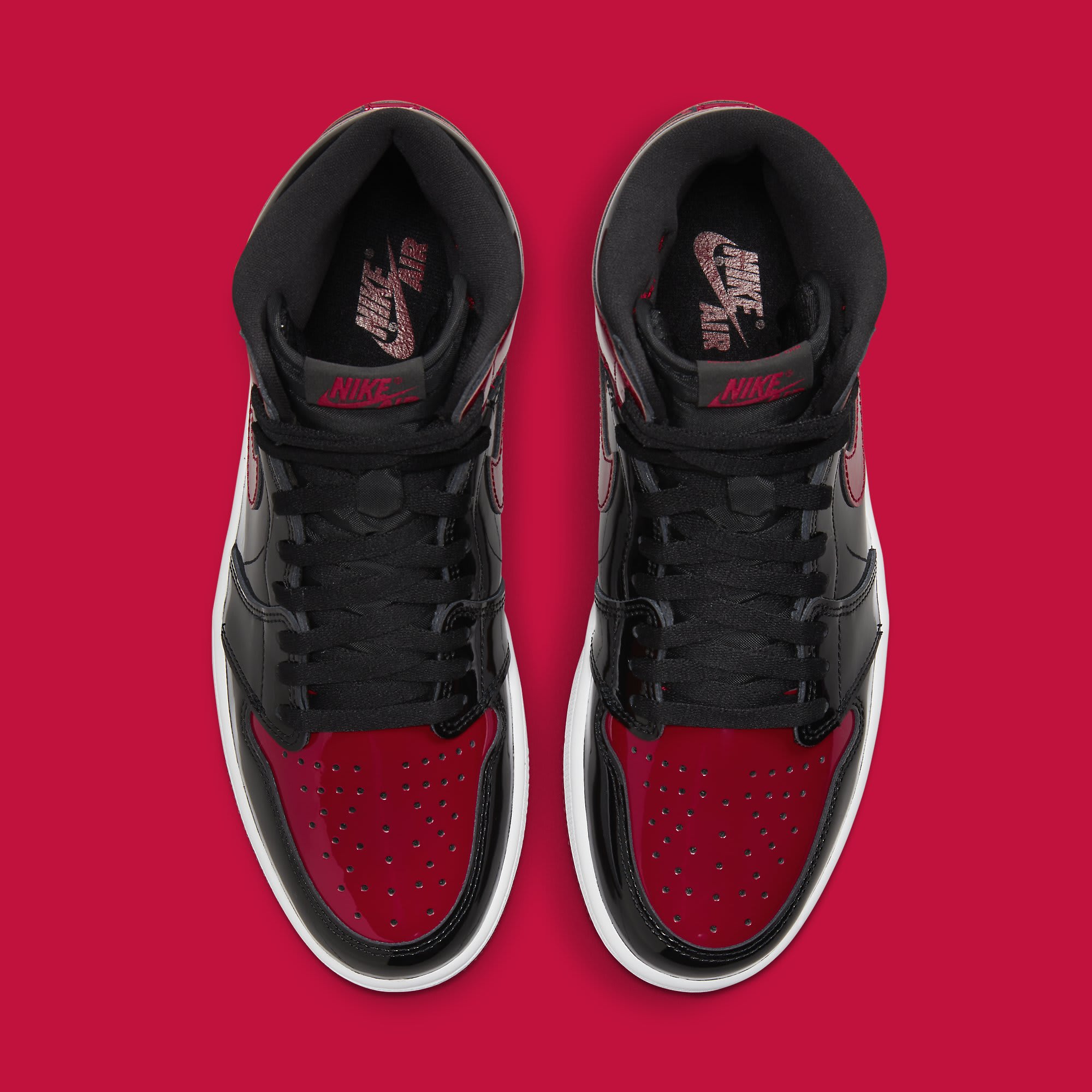 Air Jordan 1 I Bred Patent Leather Release Date 555088-063 Top