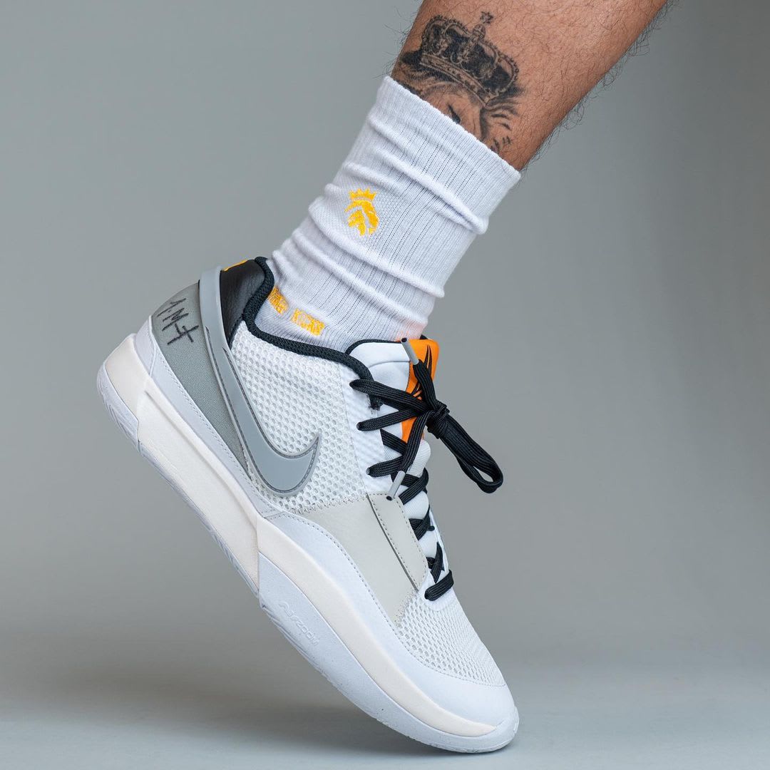 Nike Ja 1 Light Smoke Grey Release Date On-Foot Toe DR8785-100