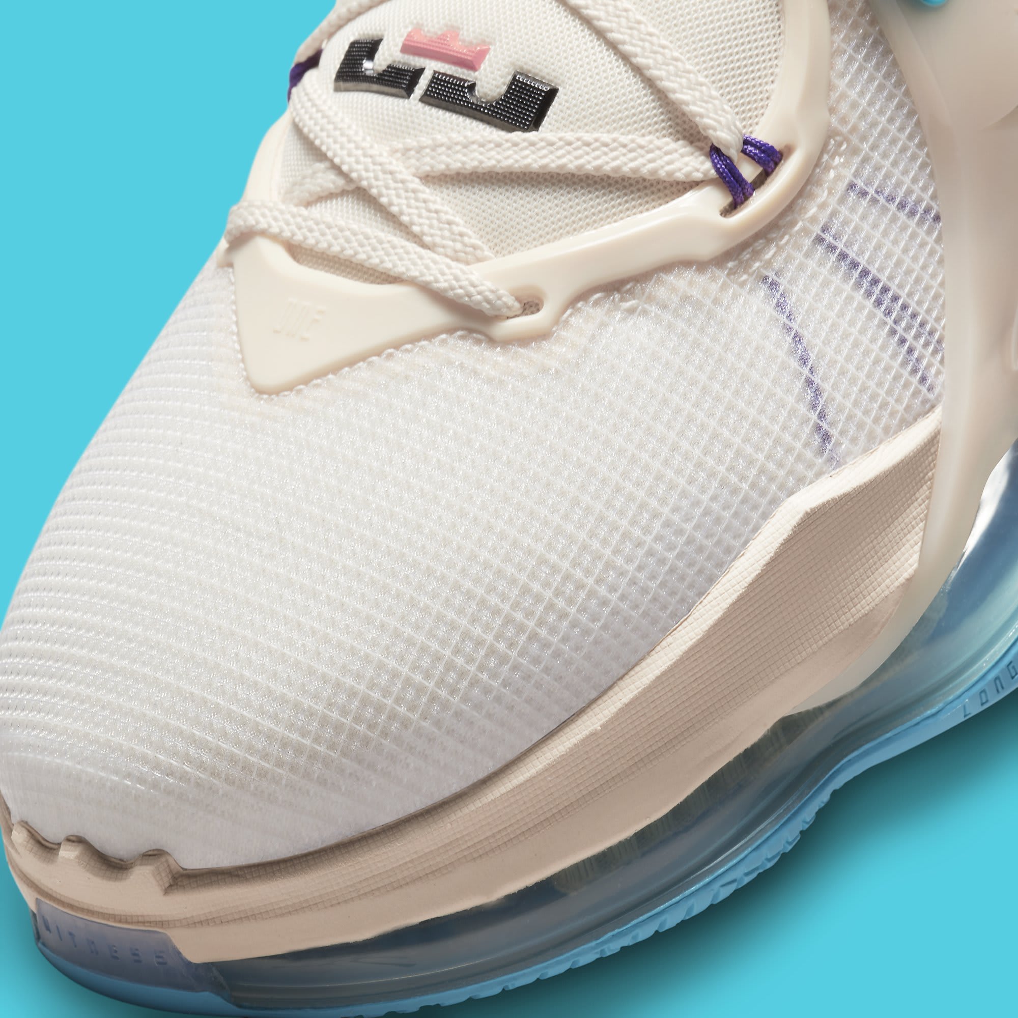 Nike LeBron 19 XIX MPLS Lakers Release Date DC9341 200 Toe Detail