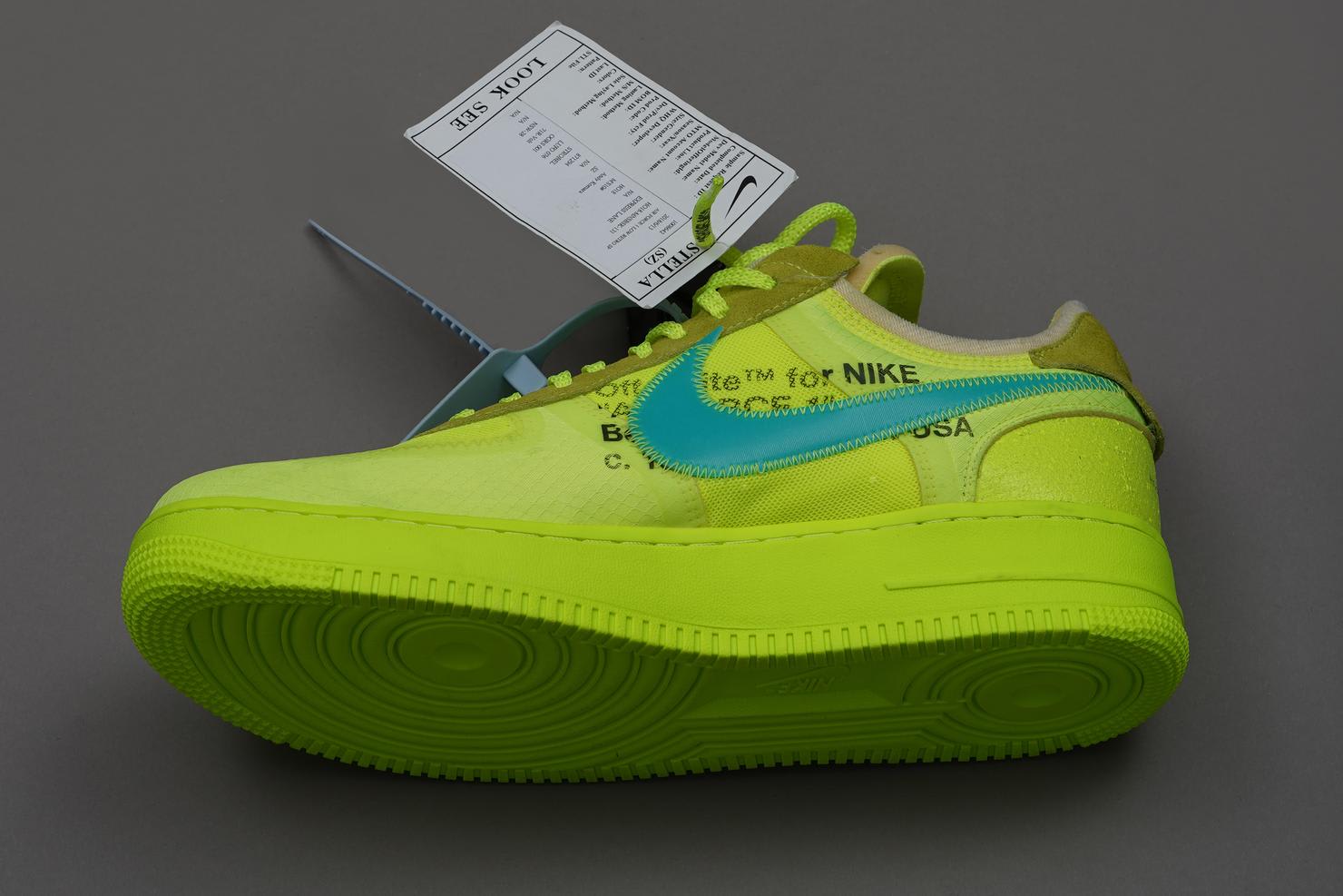 off white nike air force yellow