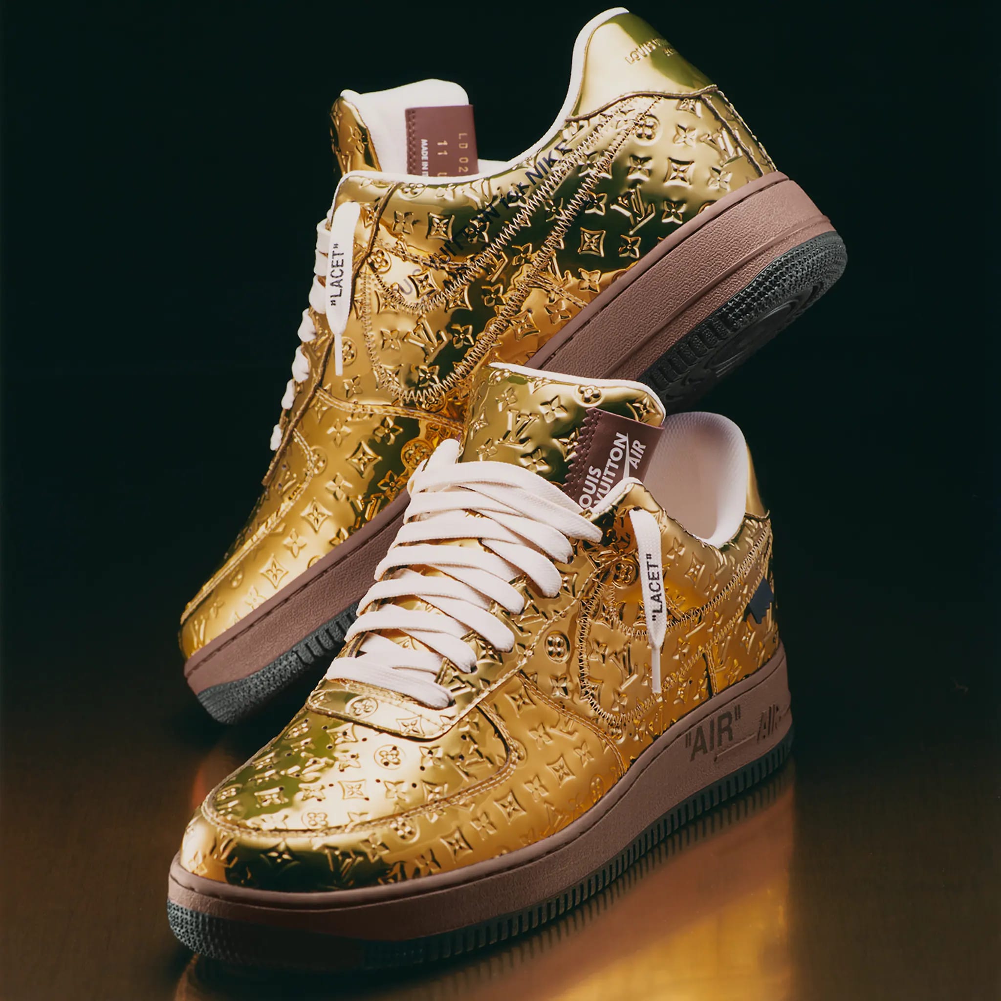 nike force 1 gold