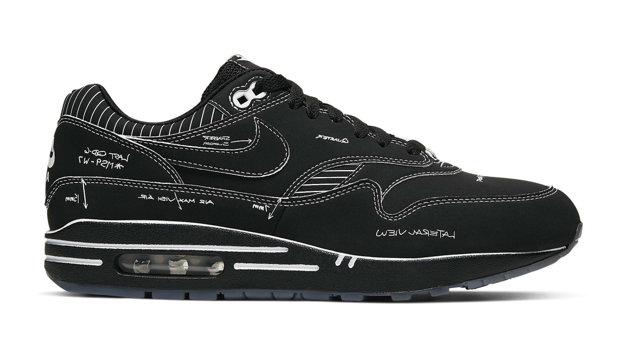 air max 1 sketch black