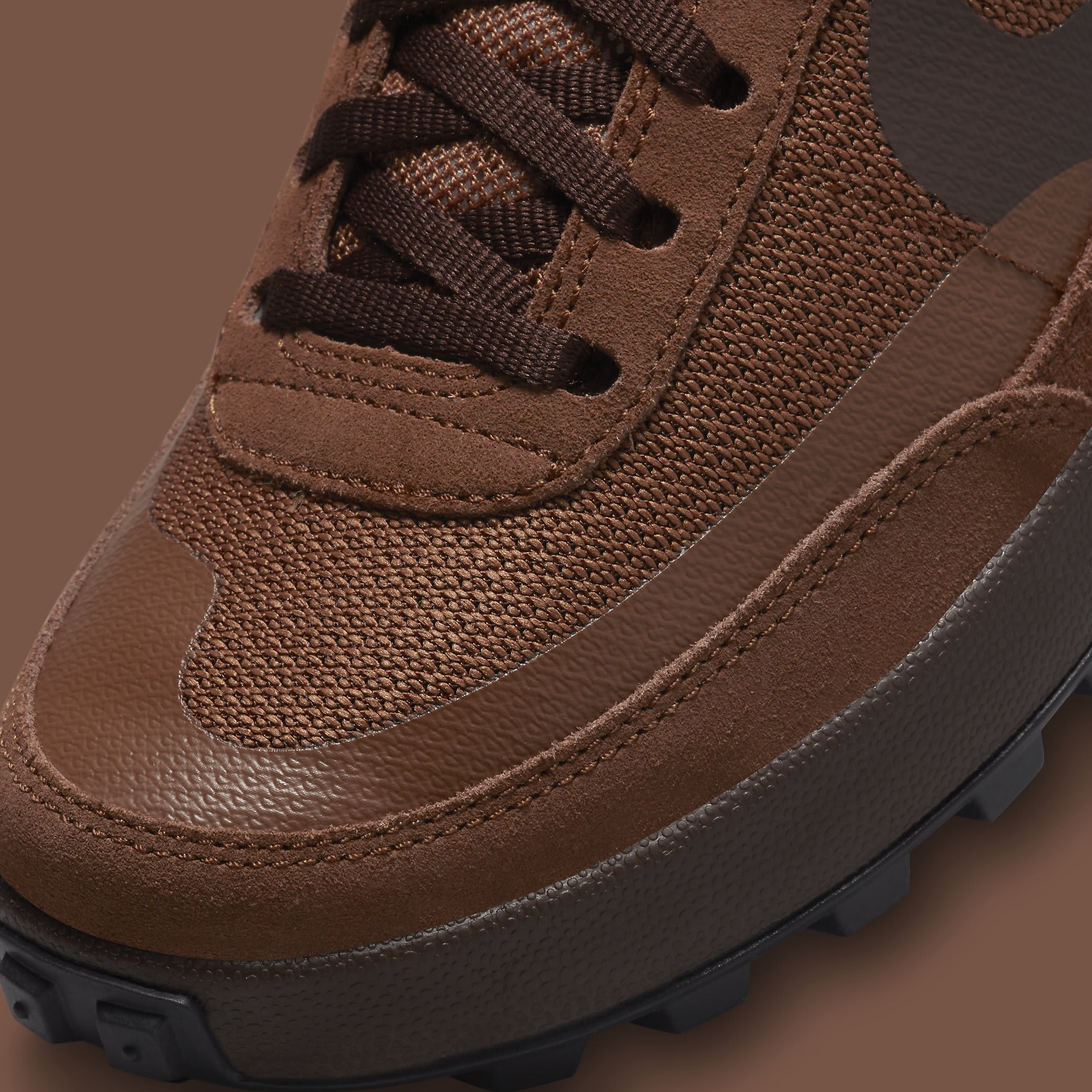 Tom Sachs x Nike General Purpose Shoe GPS Field Brown Release Date DA6671-201 Toe Detail