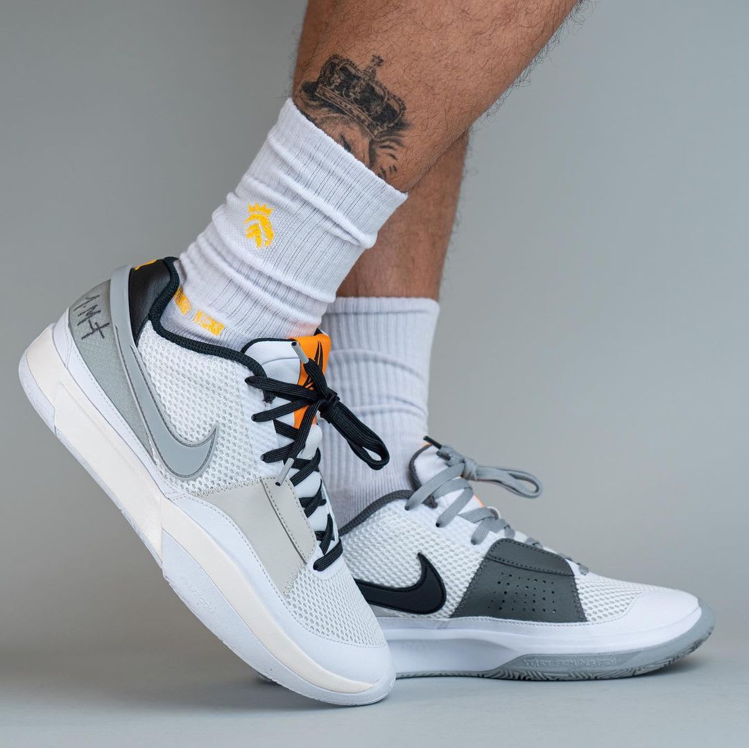 Nike Ja 1 Light Smoke Grey Release Date On-Foot Right DR8785-100