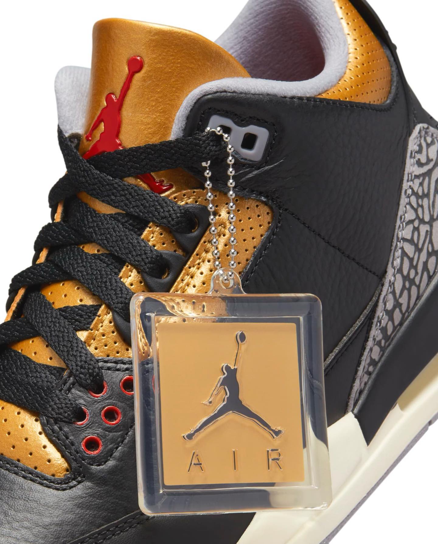 Air Jordan 3 Women's 'Black/Gold' CK9246 067 Hangtag