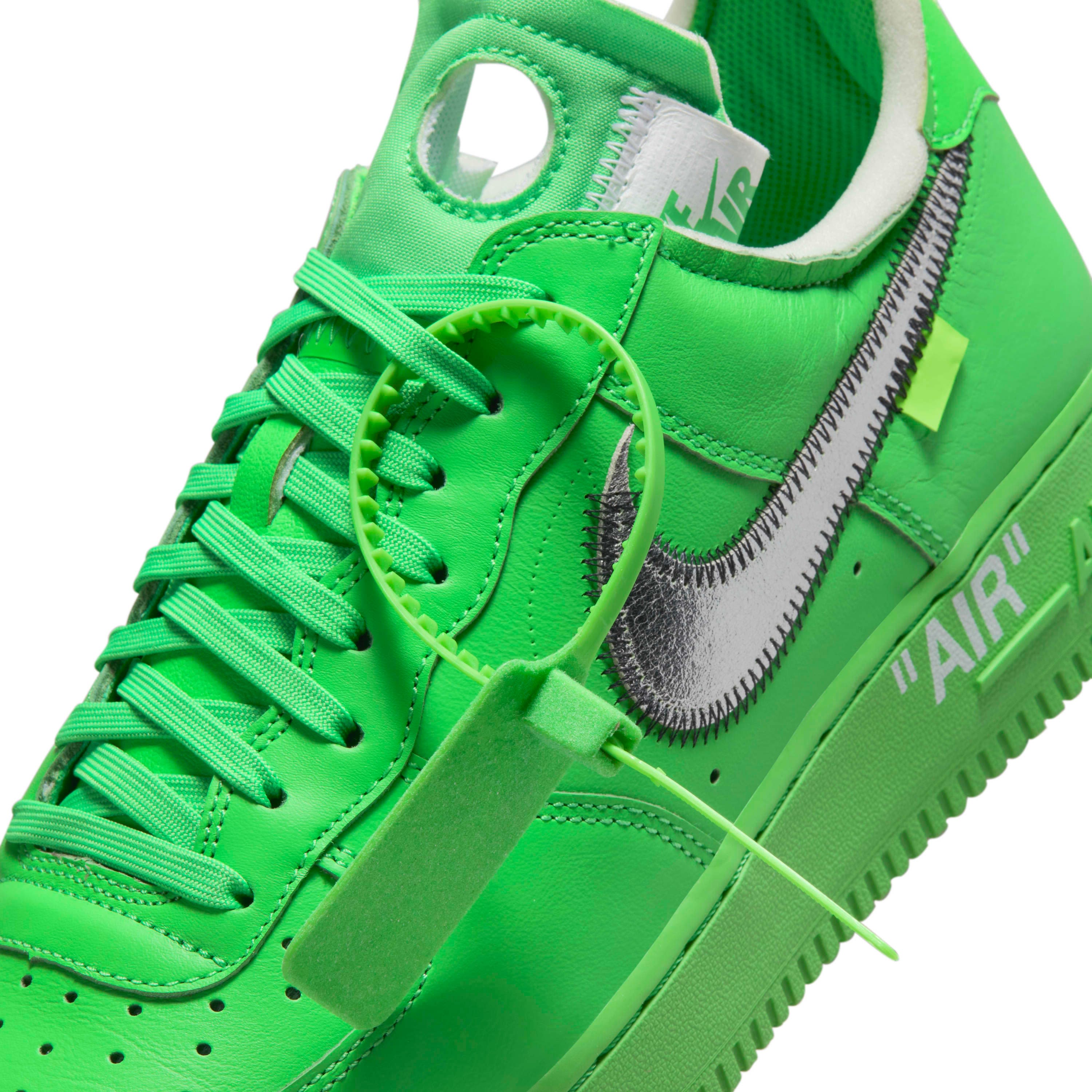 Off White X Nike Air Force 1 Low Green Spark Dx1419 300 Release Date Sole Collector