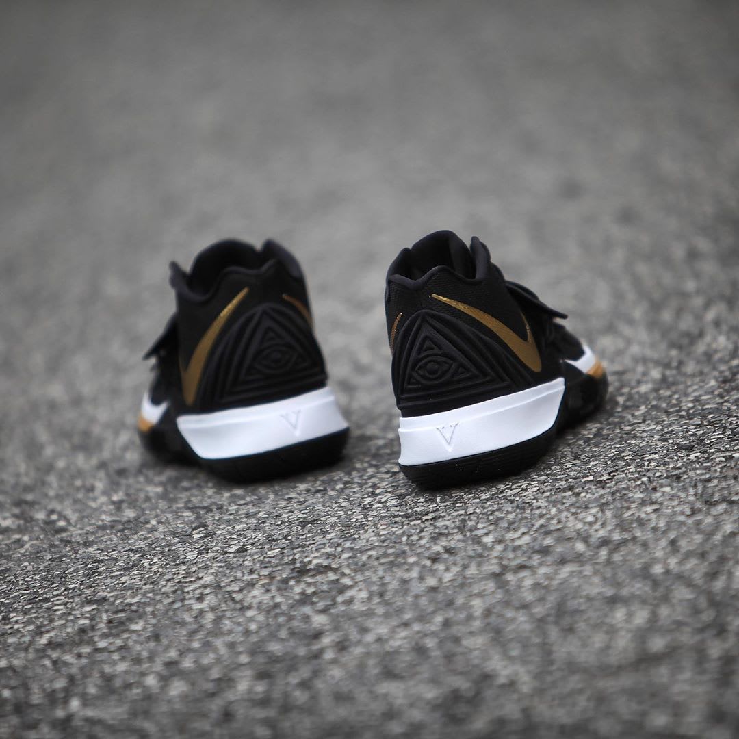 kyrie 5 black gold white