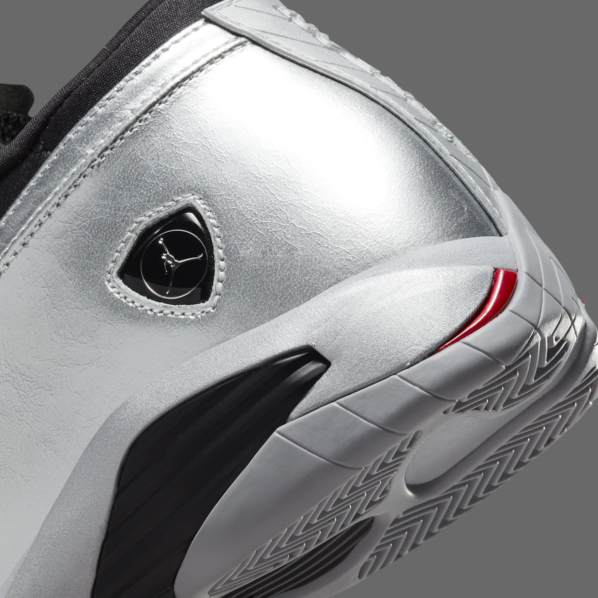 Air Jordan 14 Low Women's 'Metallic Silver' DH4121 060 Heel