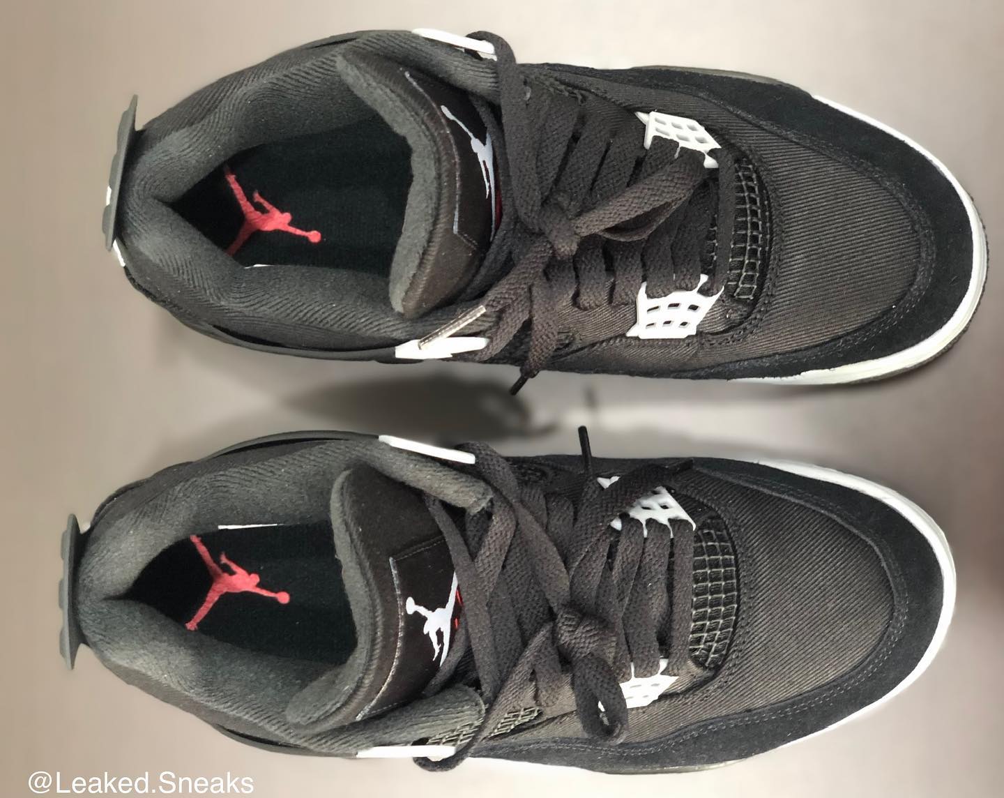 Air Jordan 4 Retro 'Black Canvas' Top