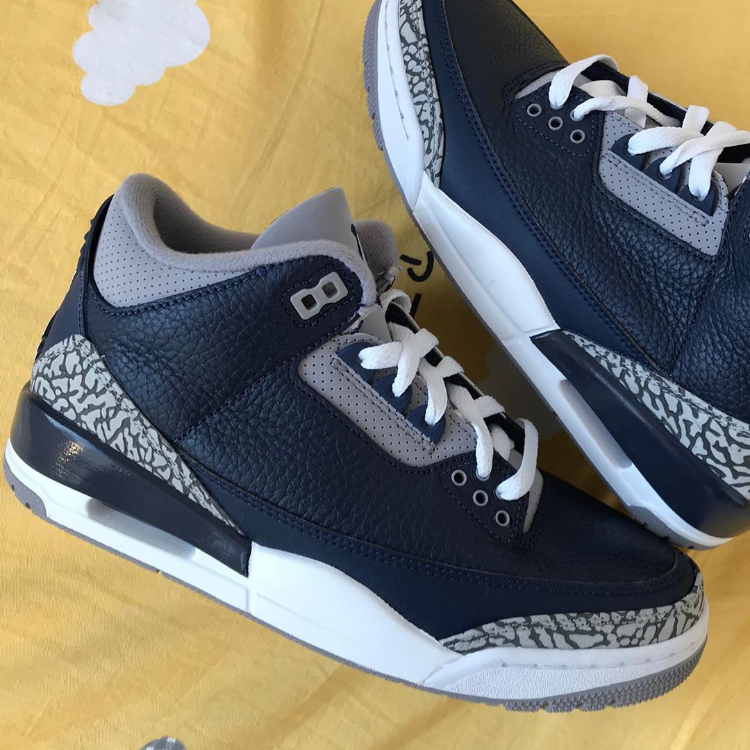 Air Jordan 3 Retro Midnight Navy/Cement Grey/White Release Date CT8532 ...