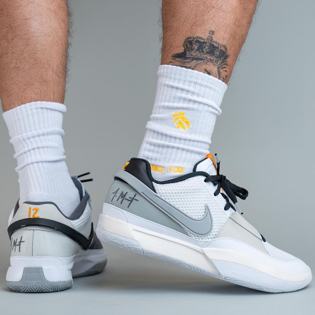 Nike Ja 1 Light Smoke Grey Release Date On-Foot Back DR8785-100