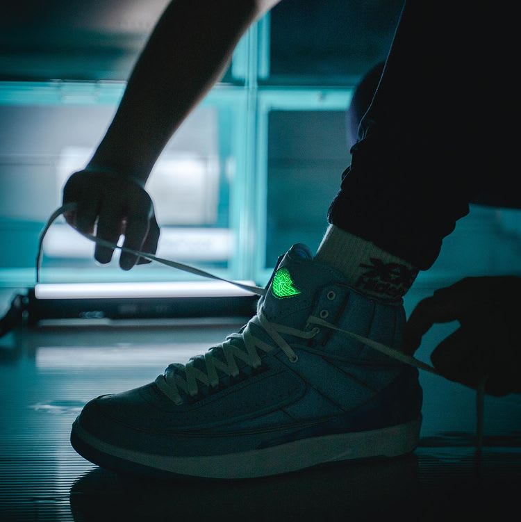 J Balvin x Air Jordan 2 Release Date On-Foot Glow