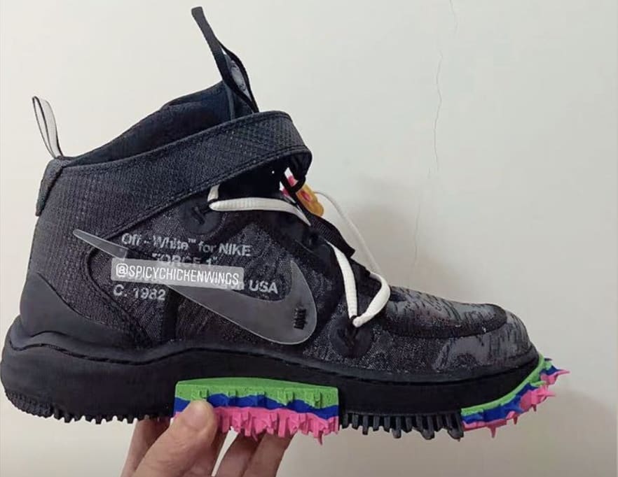 Off-White x Nike Air Force 1 Mid Black 2022 Medial