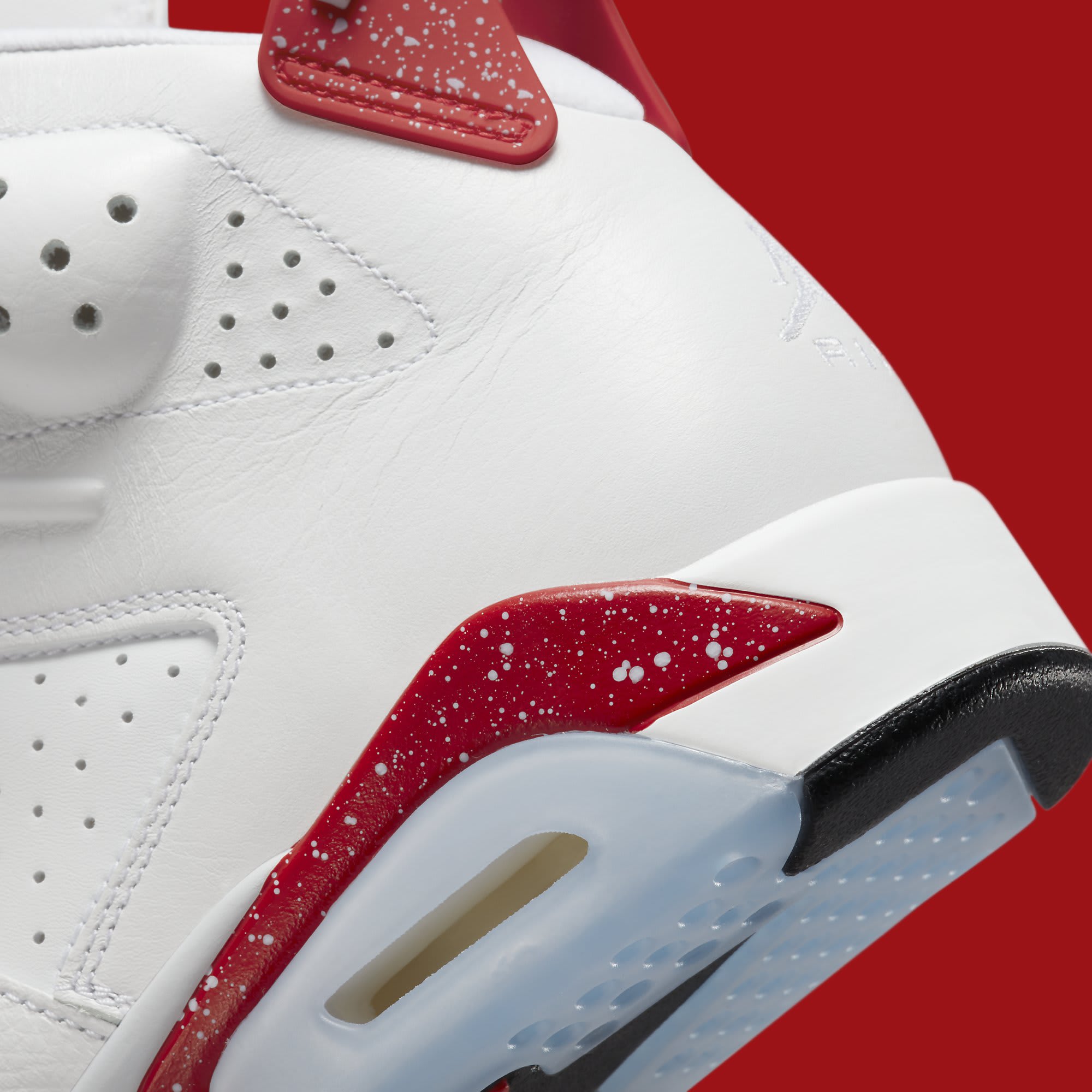 Air Jordan 6 'Red Oreo' CT8529 162 Heel