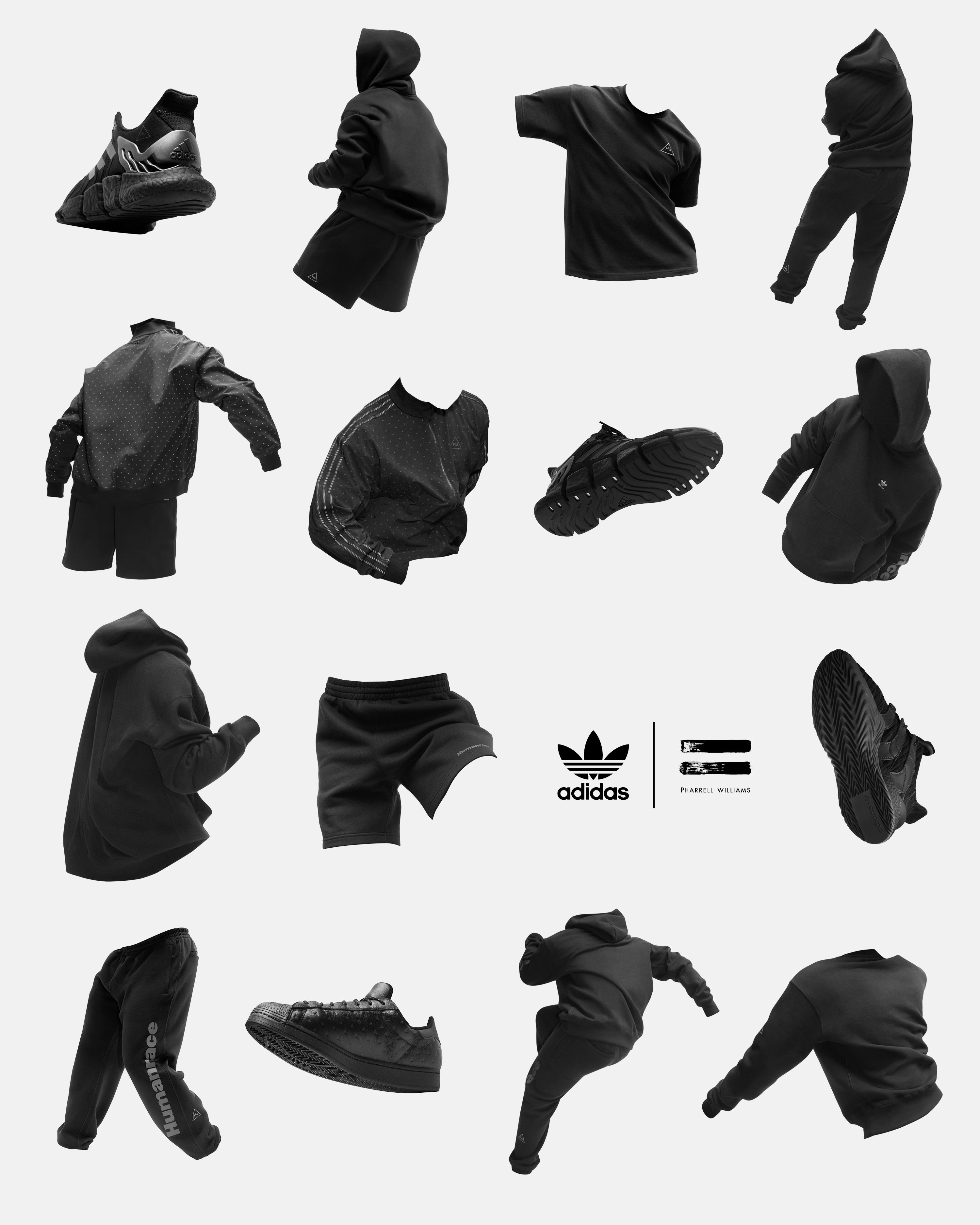 Pharrell x Adidas 'Triple Black' Collection